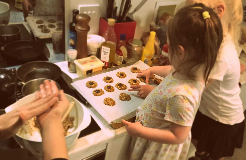 Baking Anzac Cookies with kids