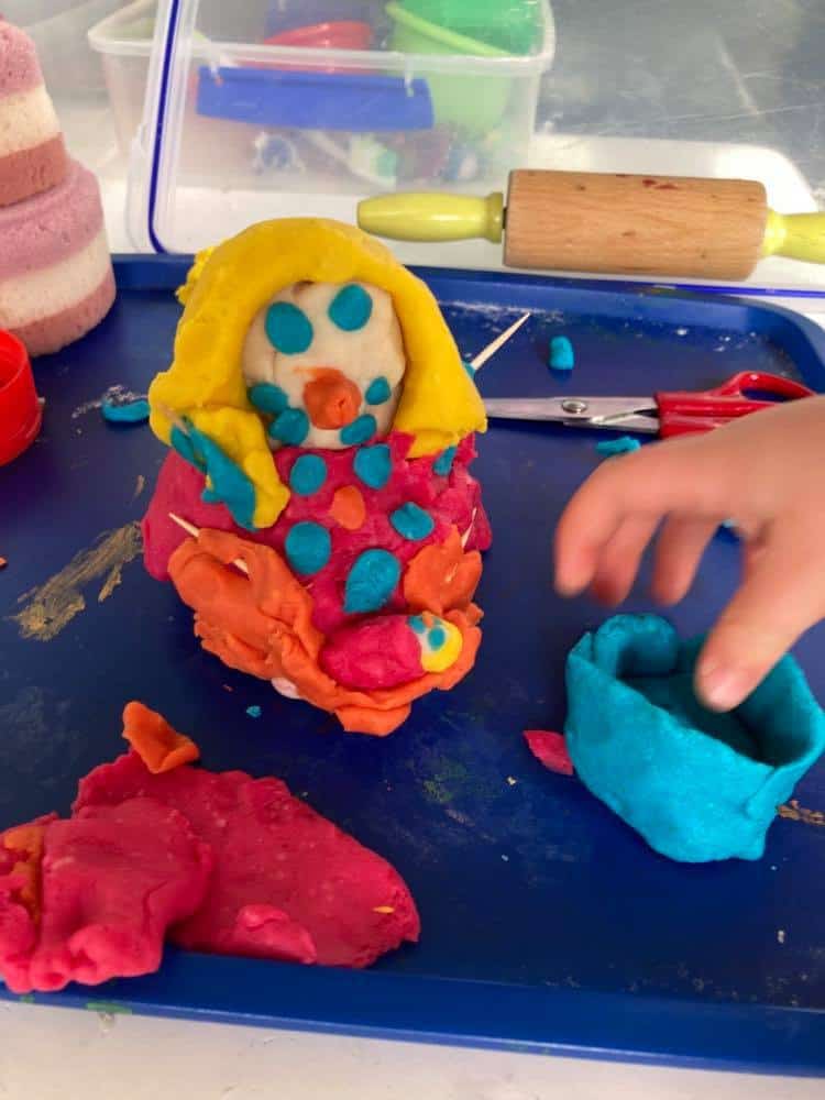 Play dough for imaginative play with young children