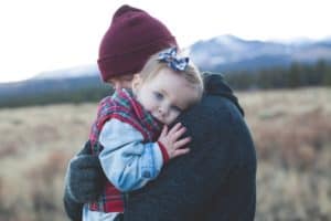 Hugging your child helps calm them, and helps you calm down too.